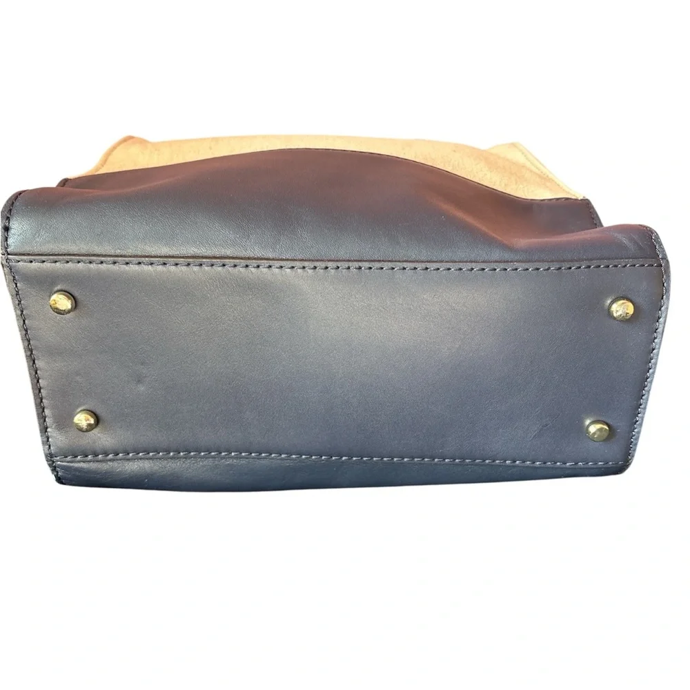 Kate Spade Cream and Blue Satchel with Structured Design - Picture 3 of 11